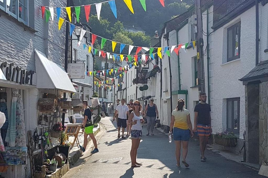 Bijou Coastal Apartment In Polperro With Hot Tub Onsite Parking Downhill Walk To Village Eksteriør billede