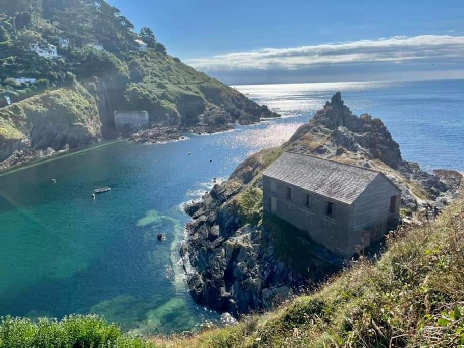 Bijou Coastal Apartment In Polperro With Hot Tub Onsite Parking Downhill Walk To Village Eksteriør billede
