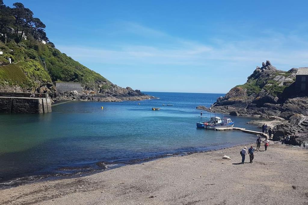 Bijou Coastal Apartment In Polperro With Hot Tub Onsite Parking Downhill Walk To Village Eksteriør billede